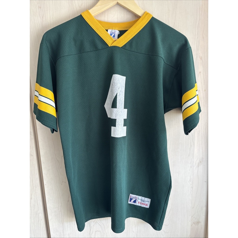 Vintage Green Bay Packers Jersey Logo 7 Brett‎ Favre Jersey Mens Med Youth XL